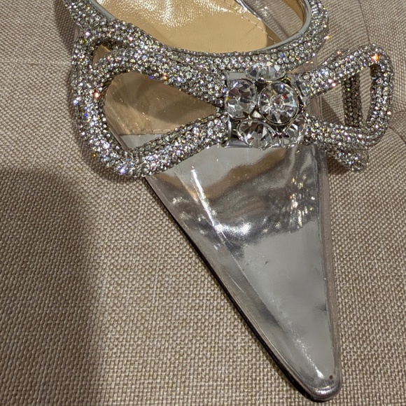 Authentic MACH & MACH Crystal Double Bow Clear PVC Pumps EU 39.5/US 8.5 - Picture 7 of 9